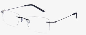 REVEL ZEPPELIN BLACK RIMLESS EYEGLASSES 55-17-140 AUTHENTIC FRAME RX READY